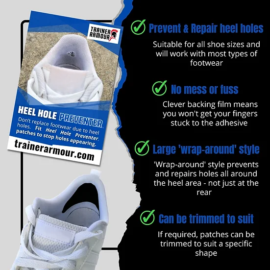 Trainer Armour – Heel Hole Preventer x 1